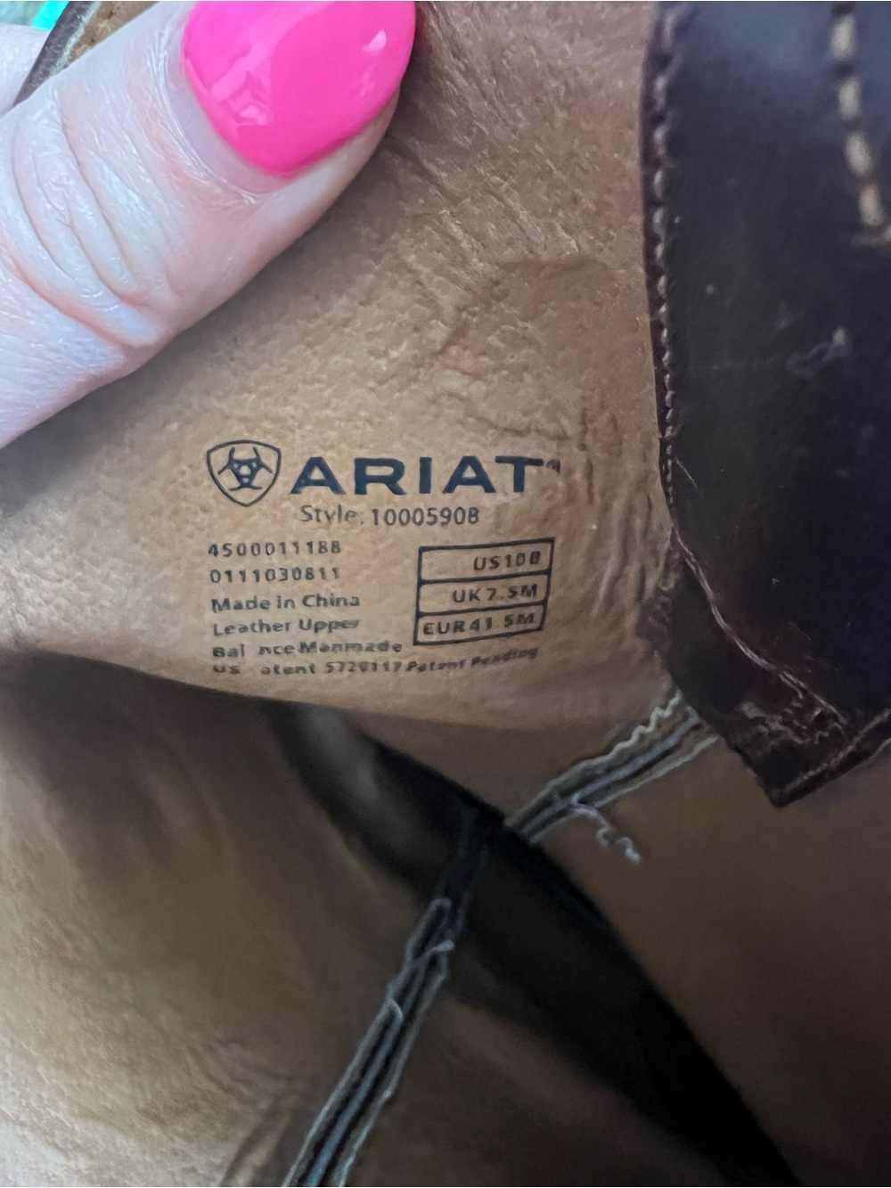 ARIAT WOMEN'S HERITAGE WESTERN BOOTS - SNIP TOE cowboy Festival  Women’s 10 - Picture 6 of 10